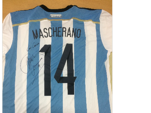 Argentina Soccer Jersey signed by Mascherano