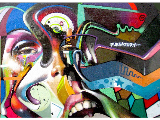 Signed Art Giclee by Chor Boogie, Spray Paint Visionary Artist  - "Purgatory" Ltd Ed