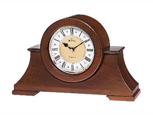 Cambria Mantel Clock with Westminster Chime in Walnut by Bulova