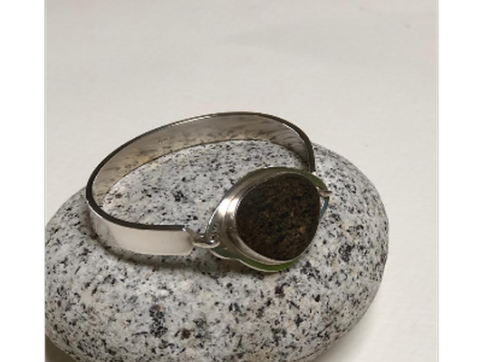 Maine Granite Silver Bracelet by Kathleen Jones