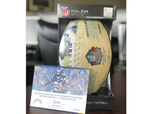 ladainian tomlinson hall of fame commemorative football