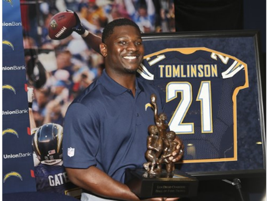 LaDainian Tomlinson Autographed Hand Signed Hall of Fame Speed Mini Fo –  Super Sports Center