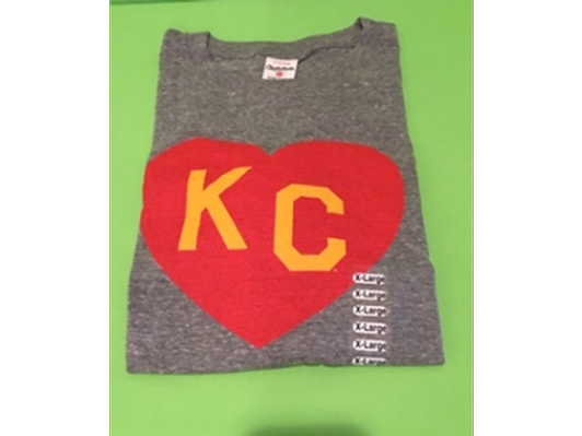 Charlie Hustle - Gray with Red KC Heart