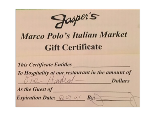 Date Night at Jasper's Marco Polo's Italian Market 