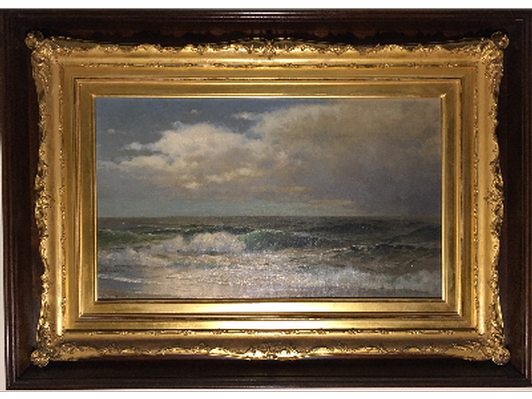 David John Gue, Seascape, oil on canvas