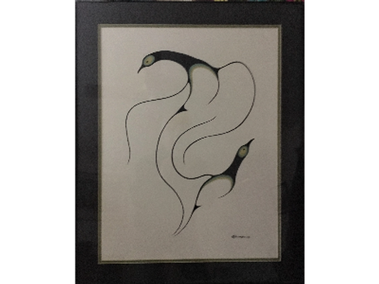 Clemence Wescoupe (Indigenous, 1951-), Untitled(TWO BIRDS)