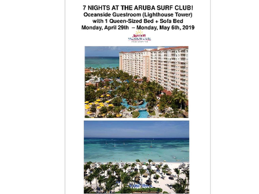 Aruba Vacation in Paradise - 7 Nights at Aruba Surf Club 4/29/19 - 5/6/19