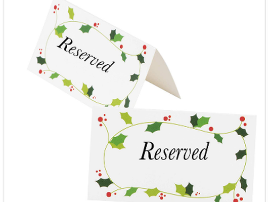 Holiday Program Reserved Seating For Two 
