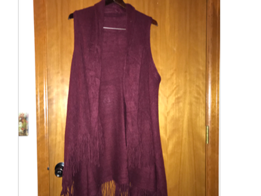 Soft burgundy sweater vest wrap
