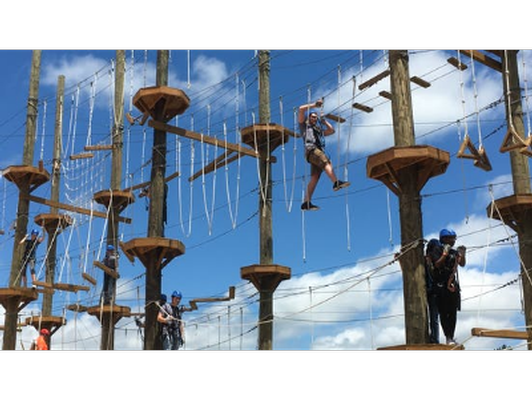 Exhilarating High Ropes Obstacle Course & Laser Tag Package