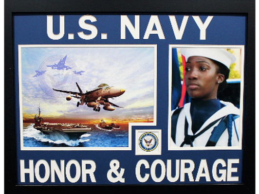 NAVY 18 x 24 PERSONALIZED FRAME