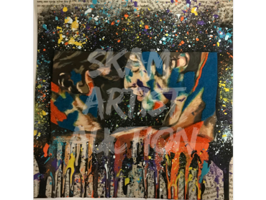 "What If We Jackson Pollock'd All Of This?" France Shadowbox by Alt_er_even