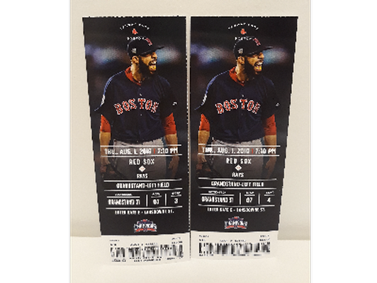 2 Red Sox Tickets 8/1/2019