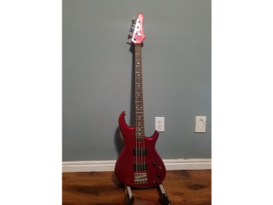 Red Aria Pro II Bass Guitar - Excellent Condition