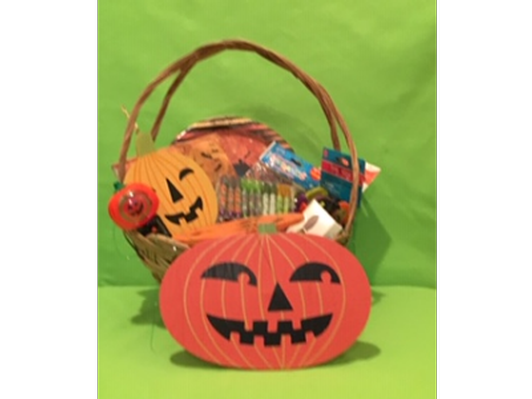 Halloween Hanging Pumpkin Sign Basket