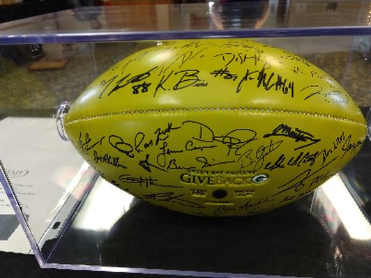 Autographed Packers Football
