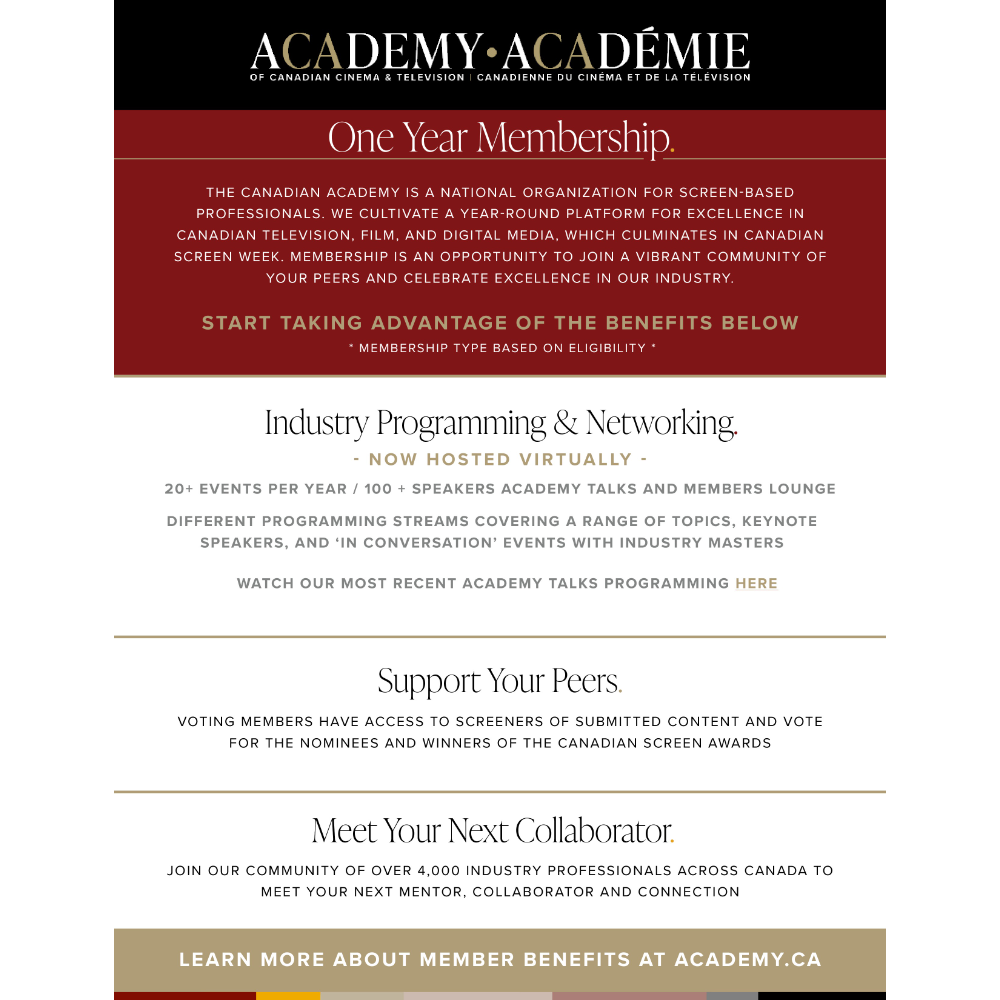 1 Year Voting Membership in Canadian Academy