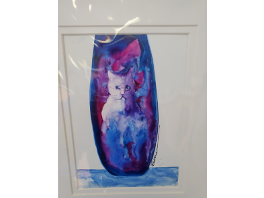 Watercolor Cat Print