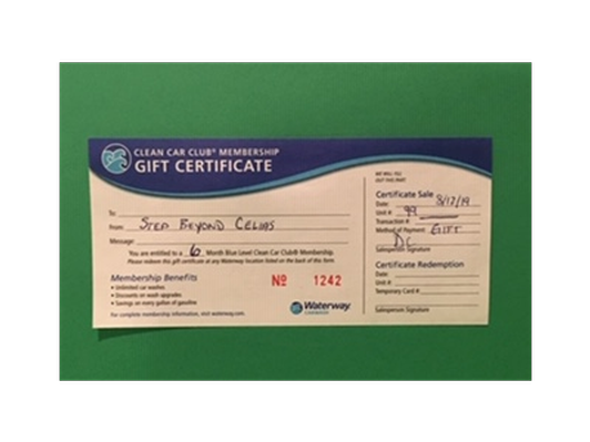 Waterway Carwash Gift Certificate