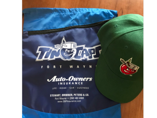 Ft. Wayne TinCaps Hat & Drawstring Bag