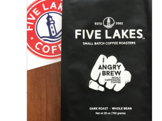 Five Lakes Coffee: 1 - 32 oz Roasted Coffee Beans