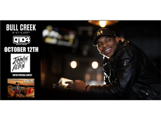 Jimmie Allen Live and Bull Creek Distillery Meet and Greet & 2 VIP Passes