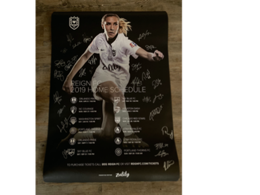 Seattle Reign FC Team signed 2019 Poster