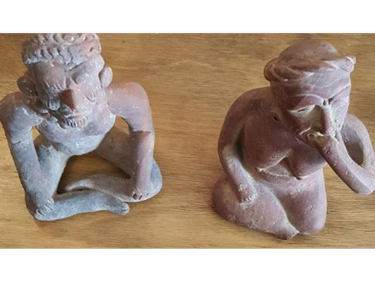 Aztec Male and Female Figurine Set
