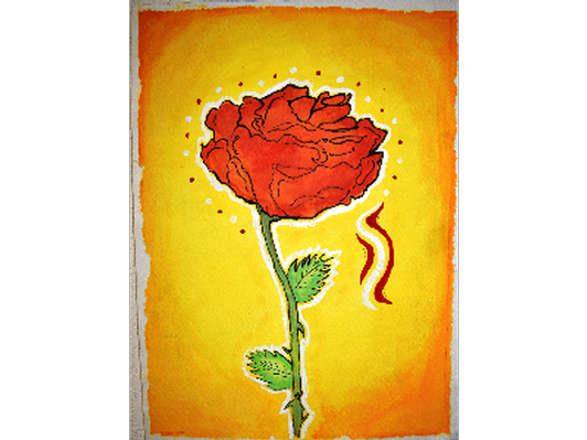  Rose with petals- 15" x 11" 