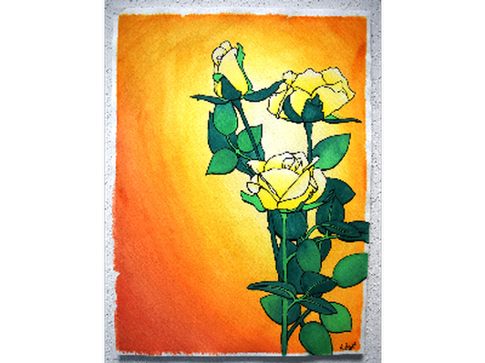 Yellow rose- 15" x 11"