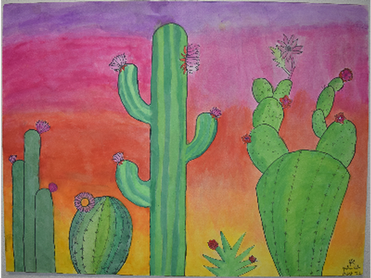 Cactus- 24" x 18"