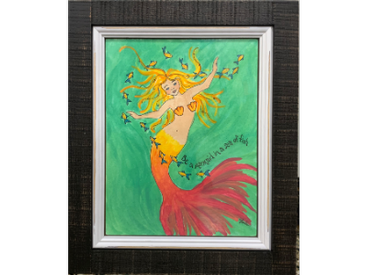 Original Mermaid painting by the lovely Glenda Hopkins