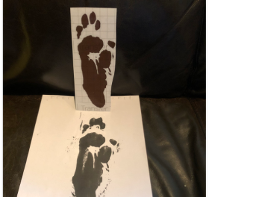 Baboon Footprint Vinyl Decal 