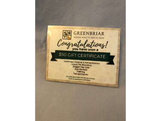 $50 Gift Certificate to Greenbriar