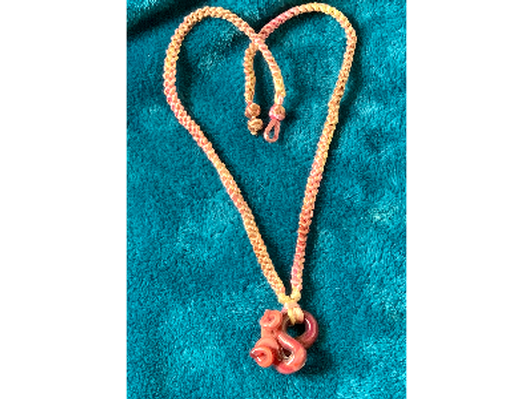 Pink Squiggle Necklace