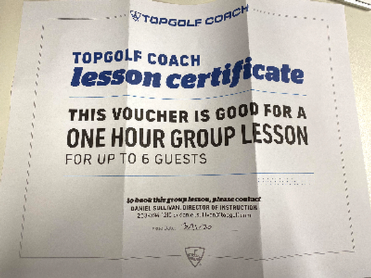 TopGolf One-Hour Group Lesson For Six People (proceeds go to benefit tornado relief efforts in Nashville)