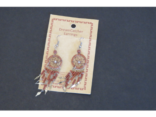 DreamCatcher Earrings - shades of brown