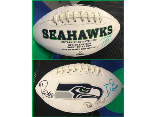 Autographed Seahawks Football