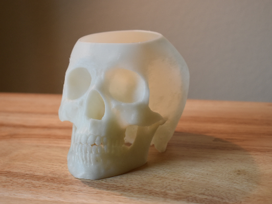 Skull planter, glow-in-the-dark