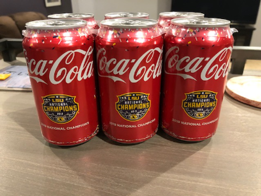 LSU Tigers 2019 National Champions Coca Cola Limited Edition