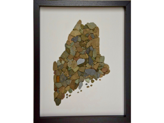 State of Maine Pebble Art 