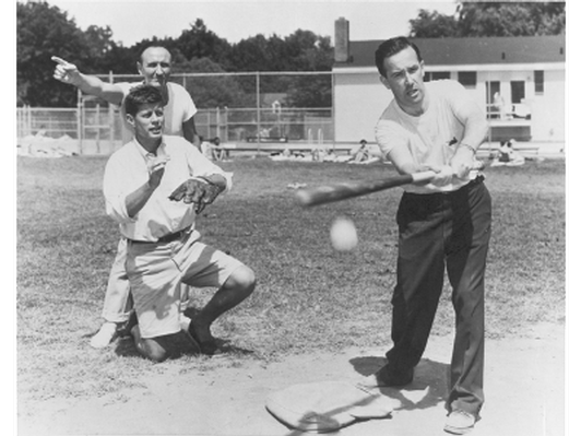 JFK & Senators Playing Baseball!