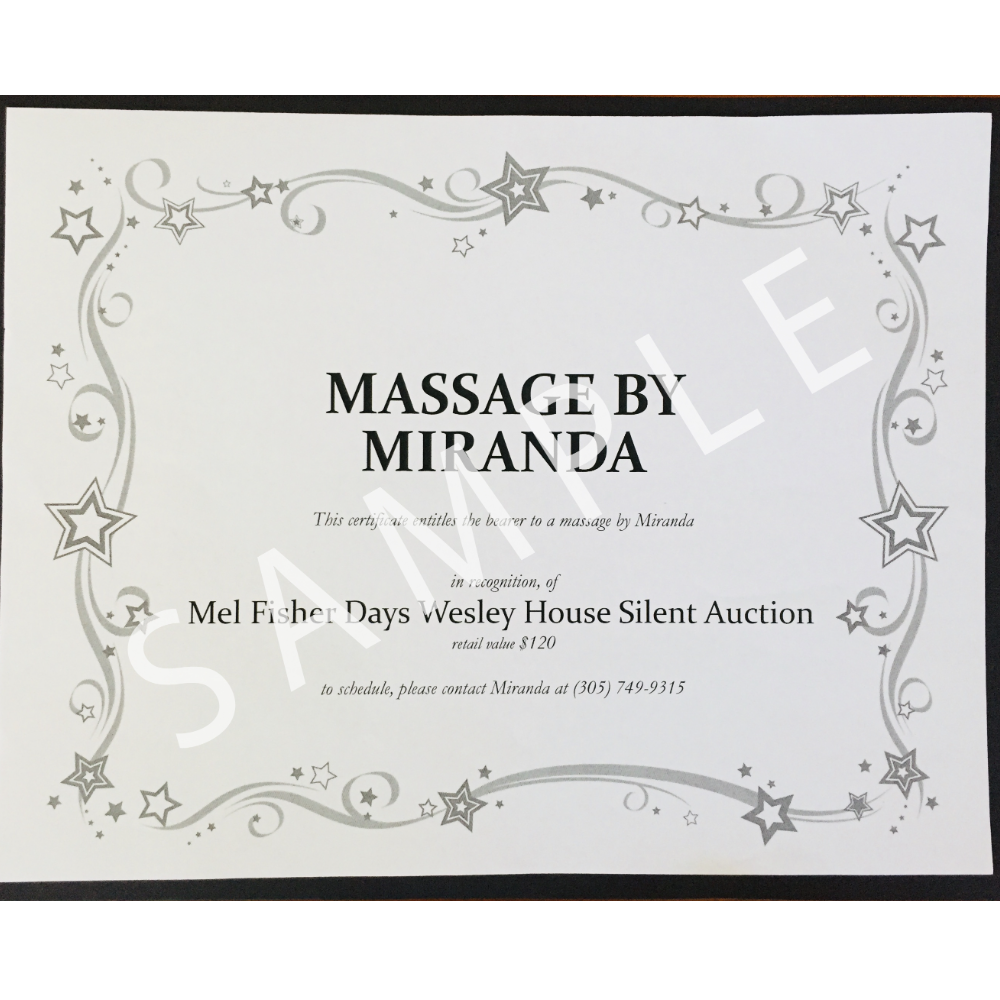 Massage by Miranda, $140 value