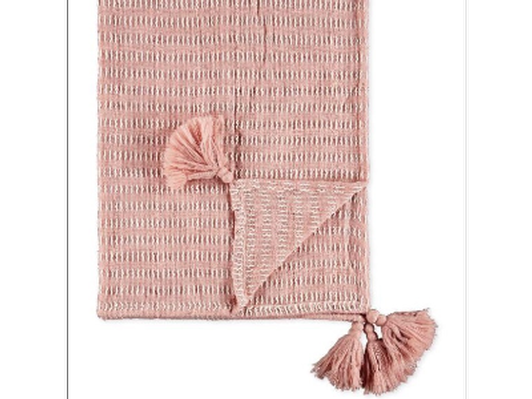 Magaschoni Throw Blanket with Tassel Trim