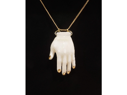 Tiny Hand Necklace by Connor Czora 
