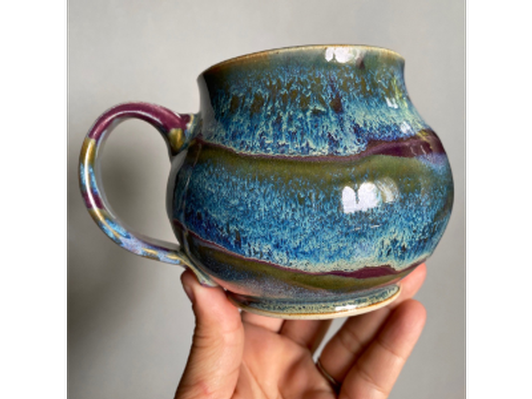 Ocean Glazed Mug by Leigh Anne Thompson