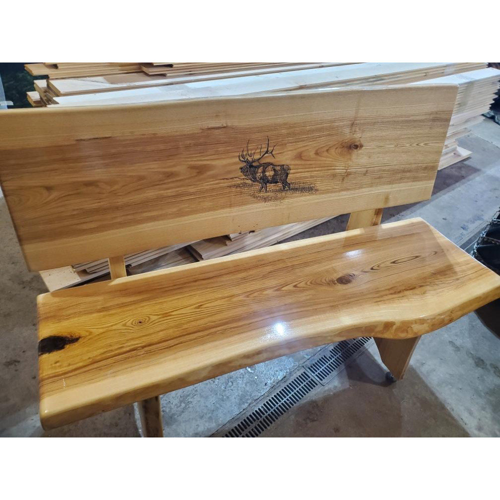 Handcrafted Live Edge Bench