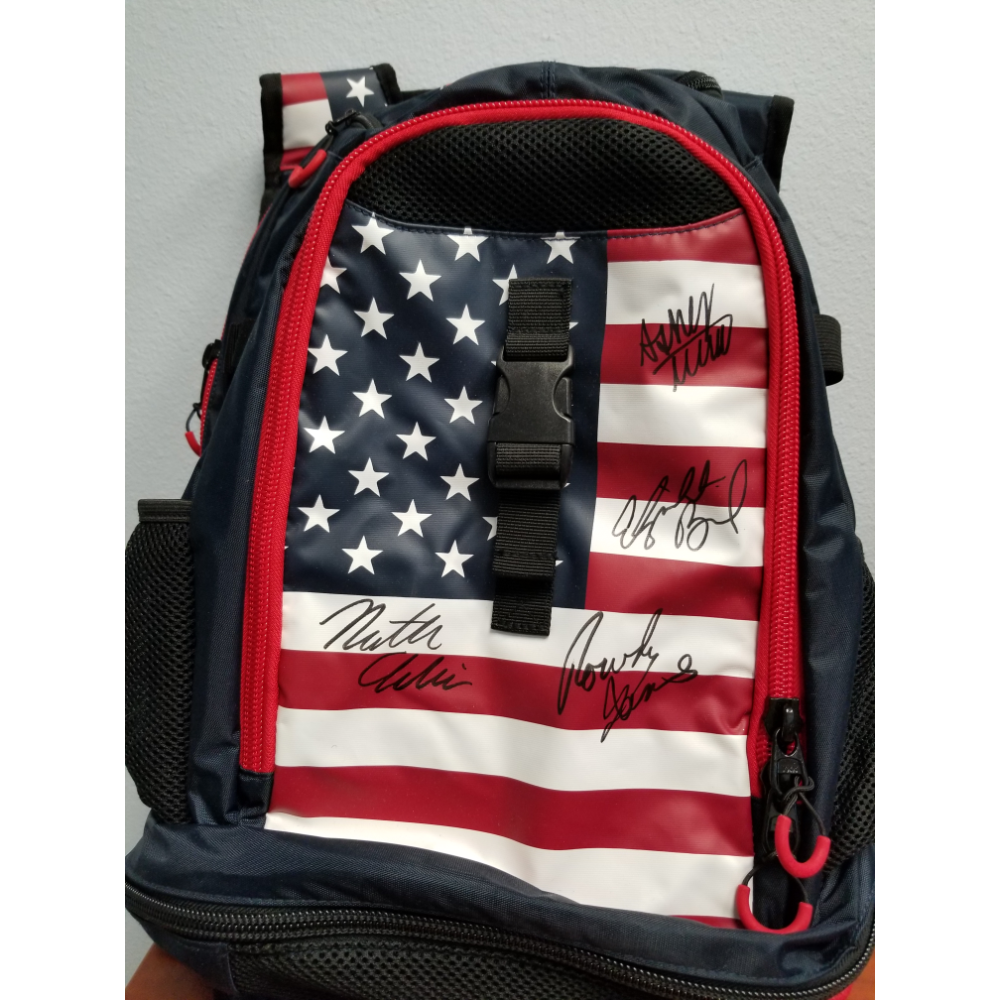 USA Swimming Autographed Backpack and Merchandise