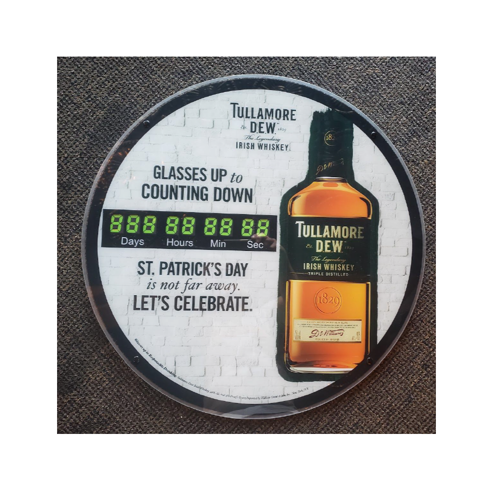Tullamore Dew Countdown Timer Sign