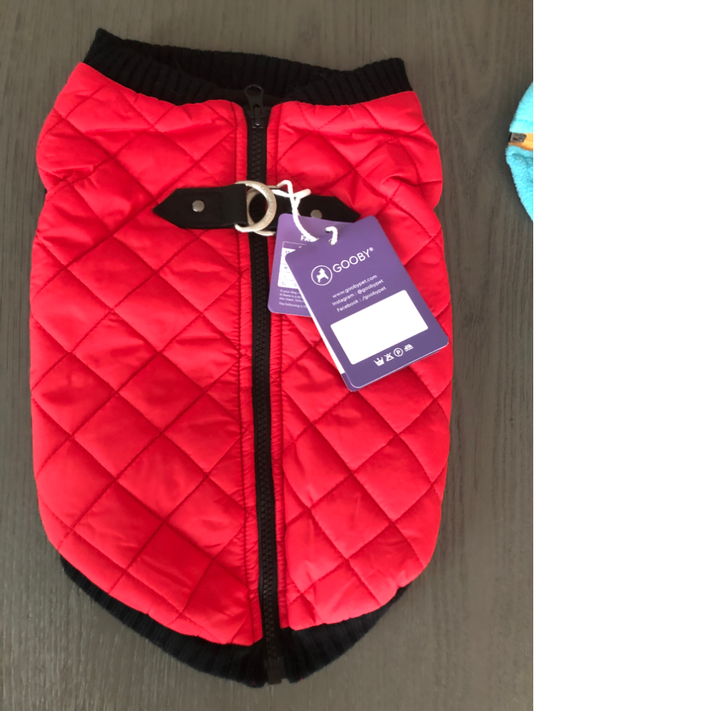 Red Quilted Dog Coat - Large